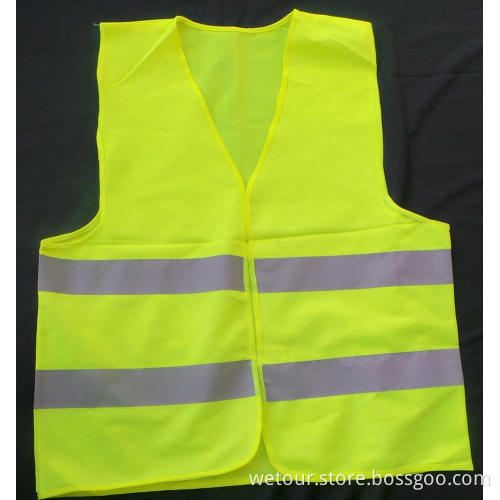 Gilet de sécurité réfléchissant jaune en fil de rayons X en PVC